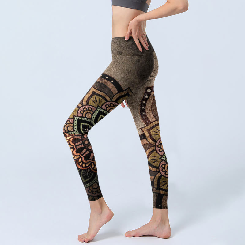 Leggings mit Buddha Stones -Mandala-Print, Damen-Yogahose - image 2
