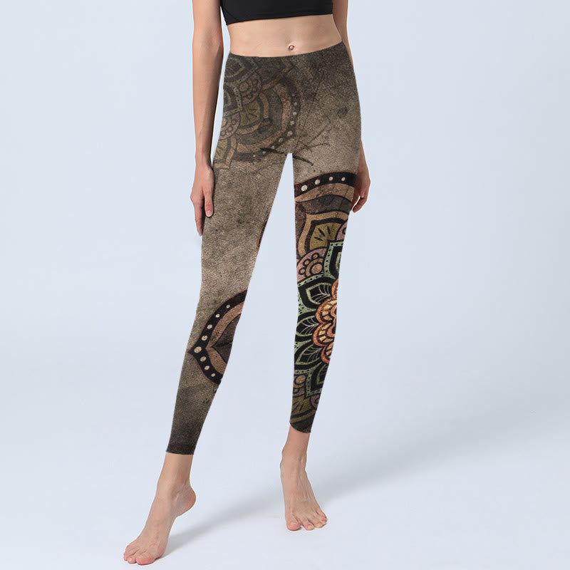 Leggings mit Buddha Stones -Mandala-Print, Damen-Yogahose - image 5