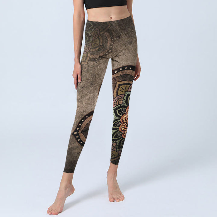 Leggings mit Buddha Stones -Mandala-Print, Damen-Yogahose - image 5
