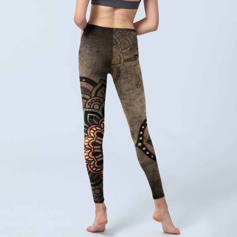Leggings mit Buddha Stones -Mandala-Print, Damen-Yogahose - image 6