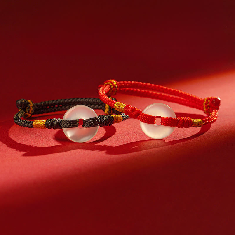 Buddha Stones , weißes Chalcedon-Friedensarmband mit geflochtener Schnalle - image 14