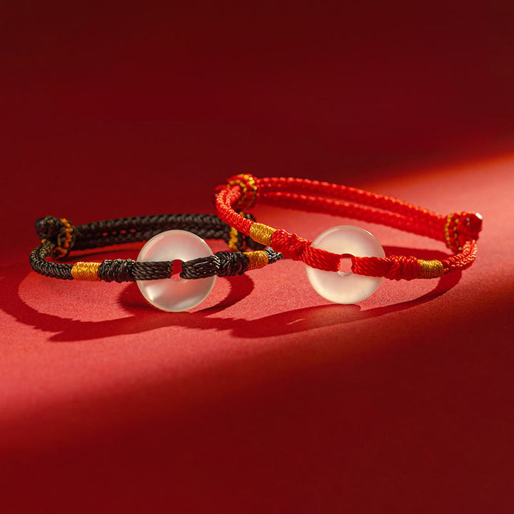 Buddha Stones , weißes Chalcedon-Friedensarmband mit geflochtener Schnalle - image 14