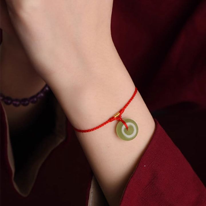 Buddha Stones, natürliches Hetian-Jade-Friedensarmband mit Schnalle, Fülle-Armband und Fußkettchen - image 4
