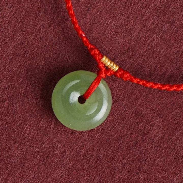Buddha Stones, natürliches Hetian-Jade-Friedensarmband mit Schnalle, Fülle-Armband und Fußkettchen - image 3