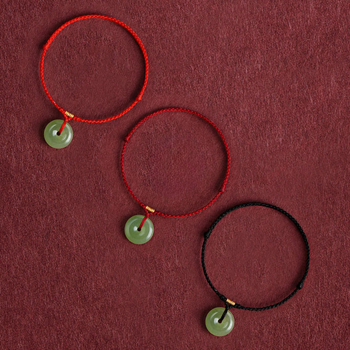 Buddha Stones, natürliches Hetian-Jade-Friedensarmband mit Schnalle, Fülle-Armband und Fußkettchen - image 13