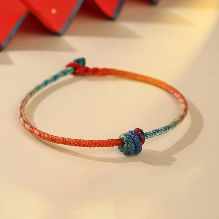 Buddha Stones, farbige Schnur, handgewebte Knoten, Stärke-Armband - Farbige Schnur (Handgelenkumfang 19 cm) - image 0
