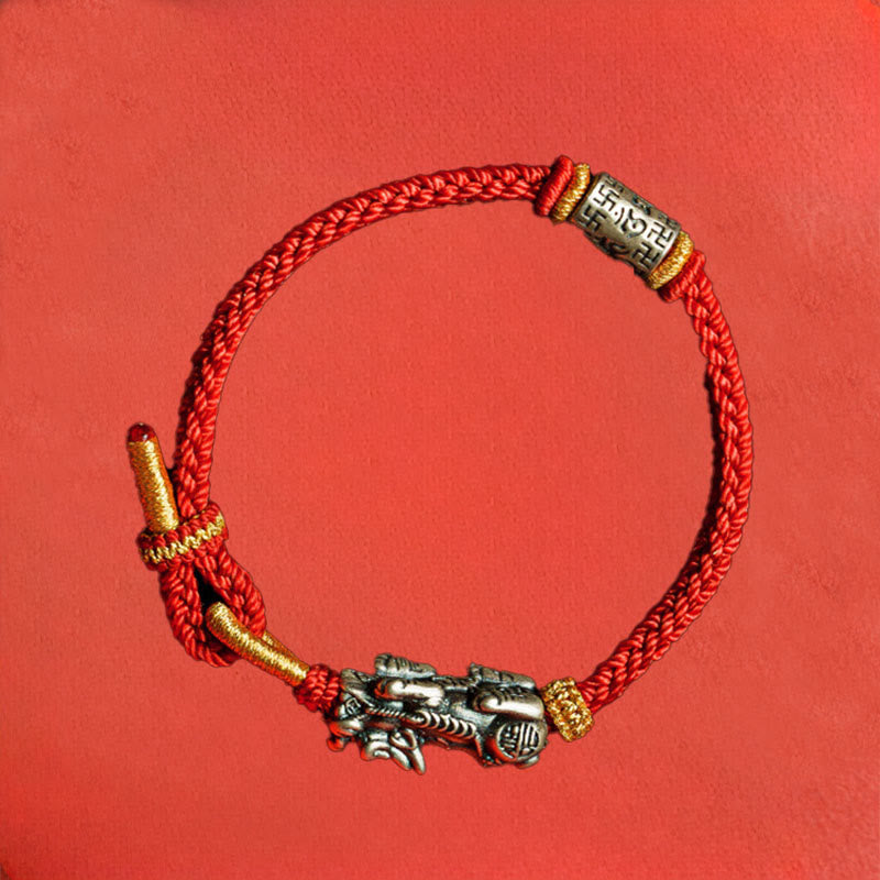 Buddha Stones ​​925 Sterling Silber Pixiu Om Mani Padme Hum Schutzarmband - image 10