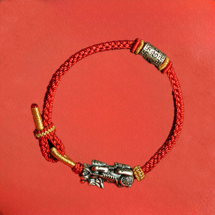 Buddha Stones ​​925 Sterling Silber Pixiu Om Mani Padme Hum Schutzarmband - image 10