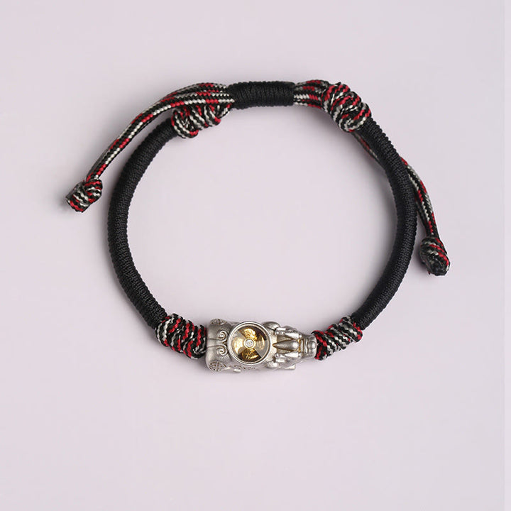 Buddha Stones ​​Pi Xiu Reichtum Glück Handgewebtes Seilarmband - Schwarzes rotes Seil (Handgelenkumfang: 14-24 cm) - image 6