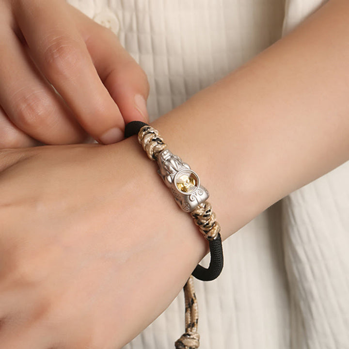 Buddha Stones ​​Pi Xiu Reichtum Glück Handgewebtes Seilarmband - image 2