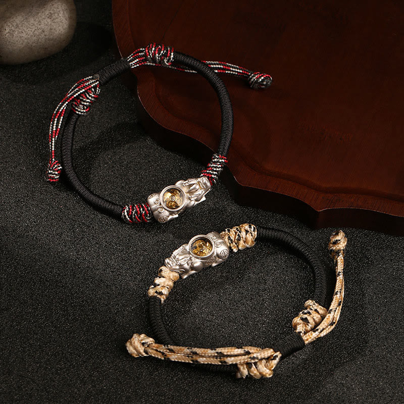 Buddha Stones ​​Pi Xiu Reichtum Glück Handgewebtes Seilarmband - image 12