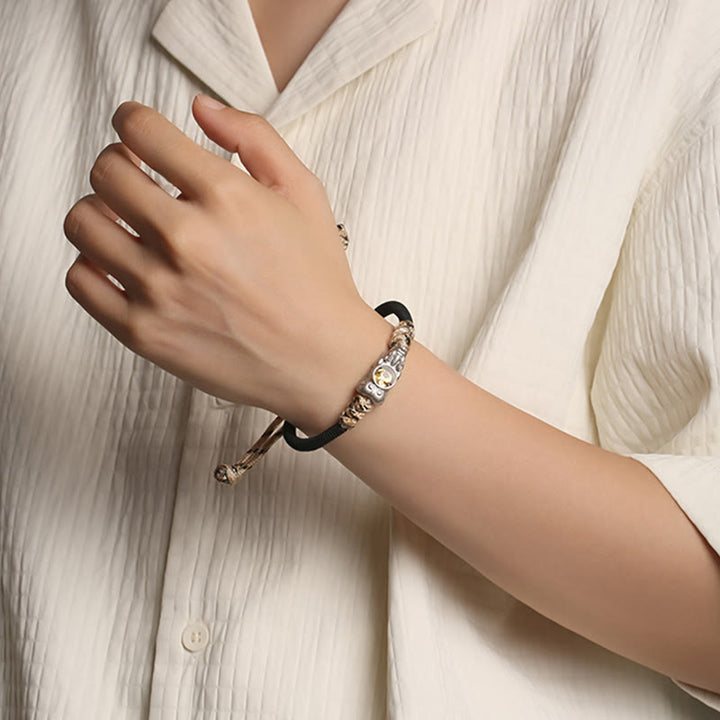 Buddha Stones ​​Pi Xiu Reichtum Glück Handgewebtes Seilarmband - image 3