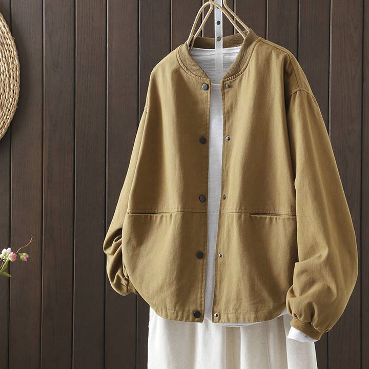 Buddha Stones Herbst-Baumwolljacke mit Knöpfen, langen Ärmeln und Taschen für Damen - Blassgoldenrode - US14, UK/AU18, EU46 (2XL) - image 19