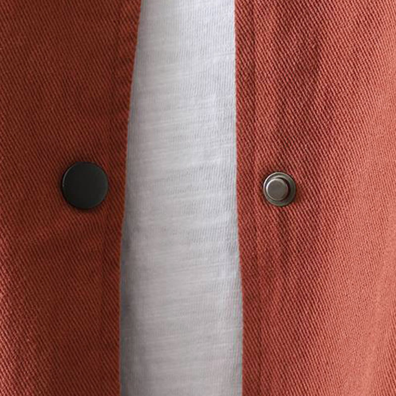 Buddha Stones Herbst-Damenjacke mit langen Ärmeln, Knopfleiste und Taschen - image 3