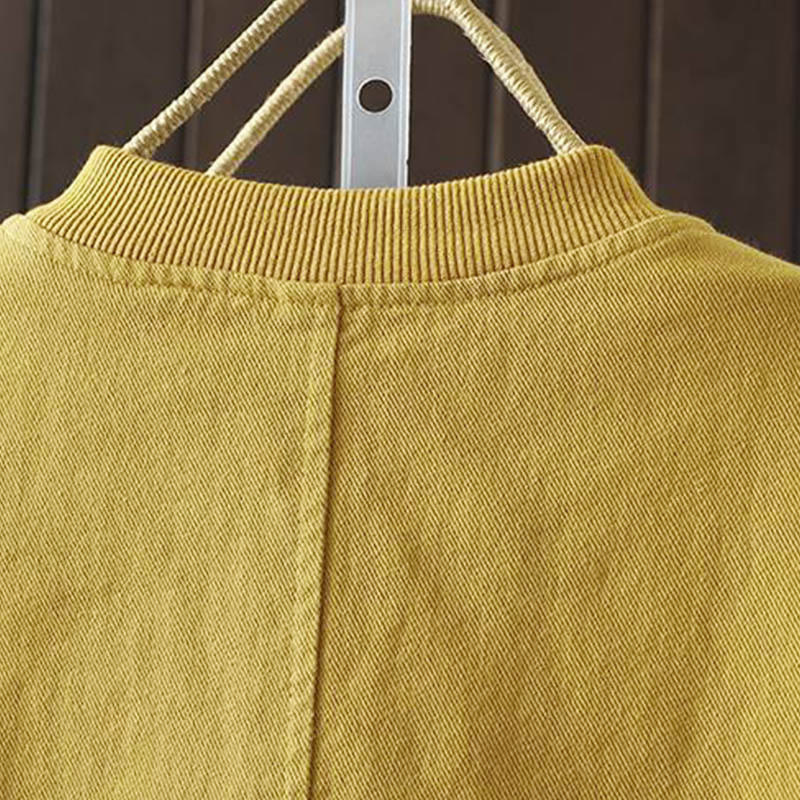 Buddha Stones Herbst-Baumwolljacke mit Knöpfen, langen Ärmeln und Taschen für Damen - image 10