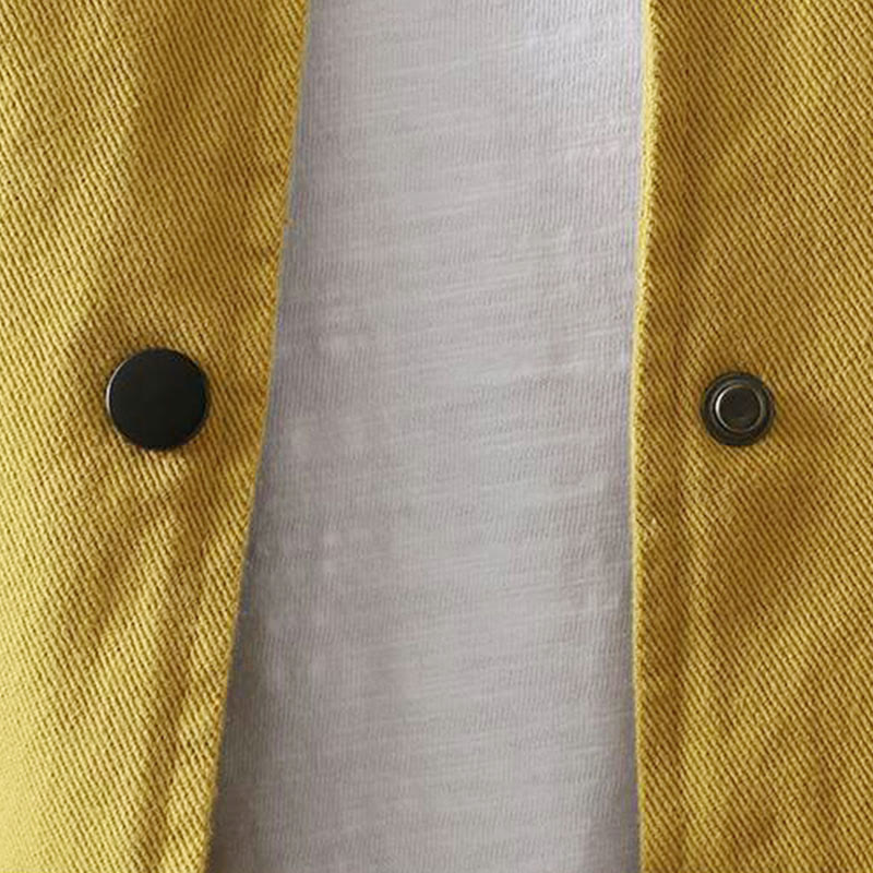 Buddha Stones Herbst-Baumwolljacke mit Knöpfen, langen Ärmeln und Taschen für Damen - image 13