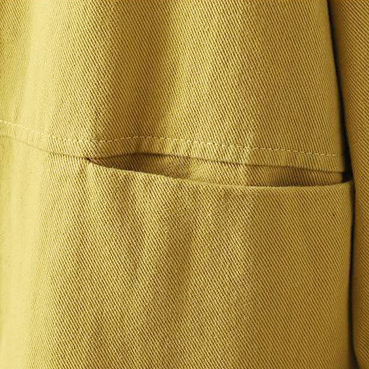 Buddha Stones Herbst-Baumwolljacke mit Knöpfen, langen Ärmeln und Taschen für Damen - image 16