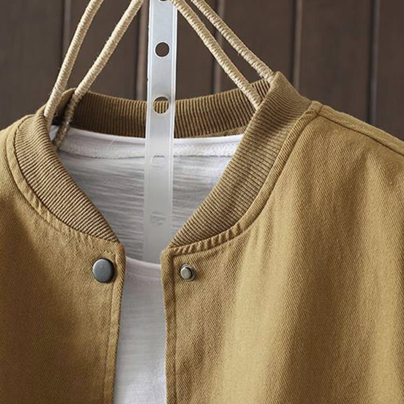 Buddha Stones Herbst-Baumwolljacke mit Knöpfen, langen Ärmeln und Taschen für Damen - image 20