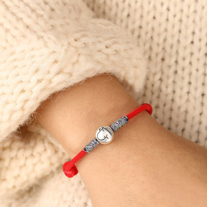 Buddha Stones, 999er Sterlingsilber, Jahr des Pferdes, Chinesisches Tierkreiszeichen, geflochtenes Glücksarmband - image 36