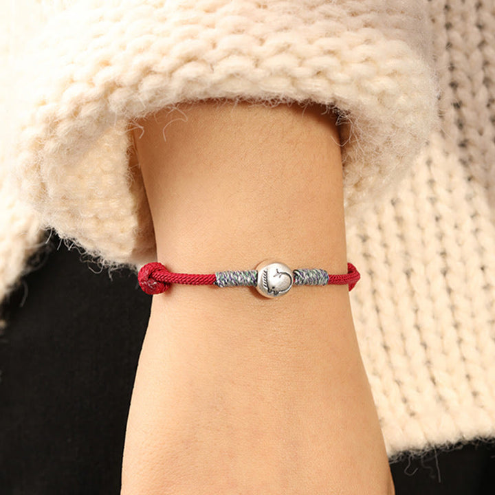 Buddha Stones, 999er Sterlingsilber, Jahr des Pferdes, Chinesisches Tierkreiszeichen, geflochtenes Glücksarmband - image 9