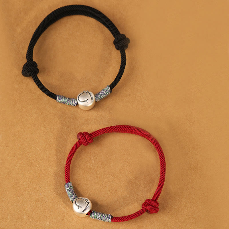 Buddha Stones, 999er Sterlingsilber, Jahr des Pferdes, Chinesisches Tierkreiszeichen, geflochtenes Glücksarmband - image 57