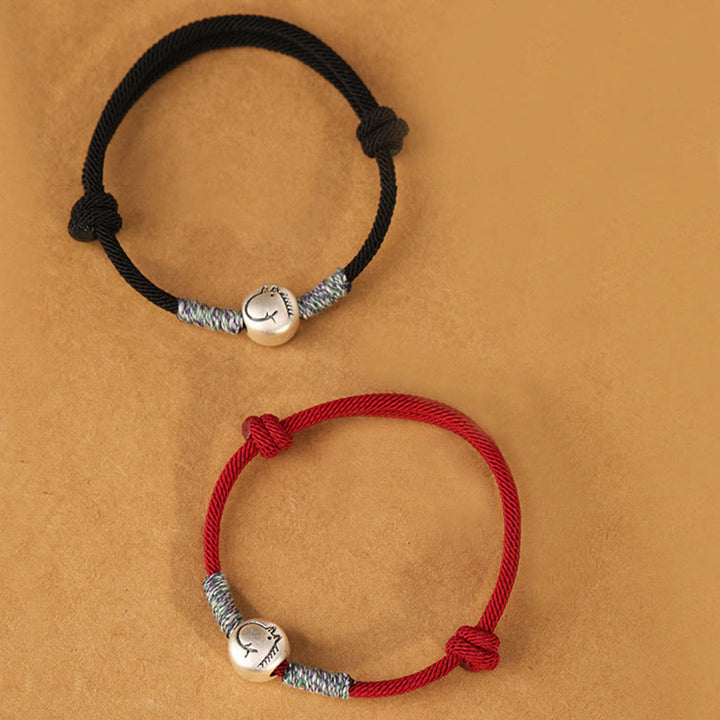 Buddha Stones, 999er Sterlingsilber, Jahr des Pferdes, Chinesisches Tierkreiszeichen, geflochtenes Glücksarmband - image 57