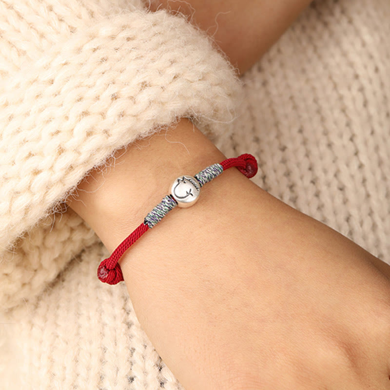 Buddha Stones, 999er Sterlingsilber, Jahr des Pferdes, Chinesisches Tierkreiszeichen, geflochtenes Glücksarmband - image 8