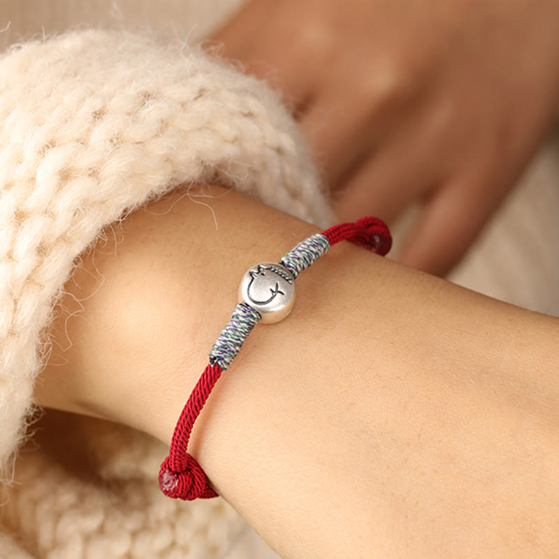 Buddha Stones, 999er Sterlingsilber, Jahr des Pferdes, Chinesisches Tierkreiszeichen, geflochtenes Glücksarmband - image 7