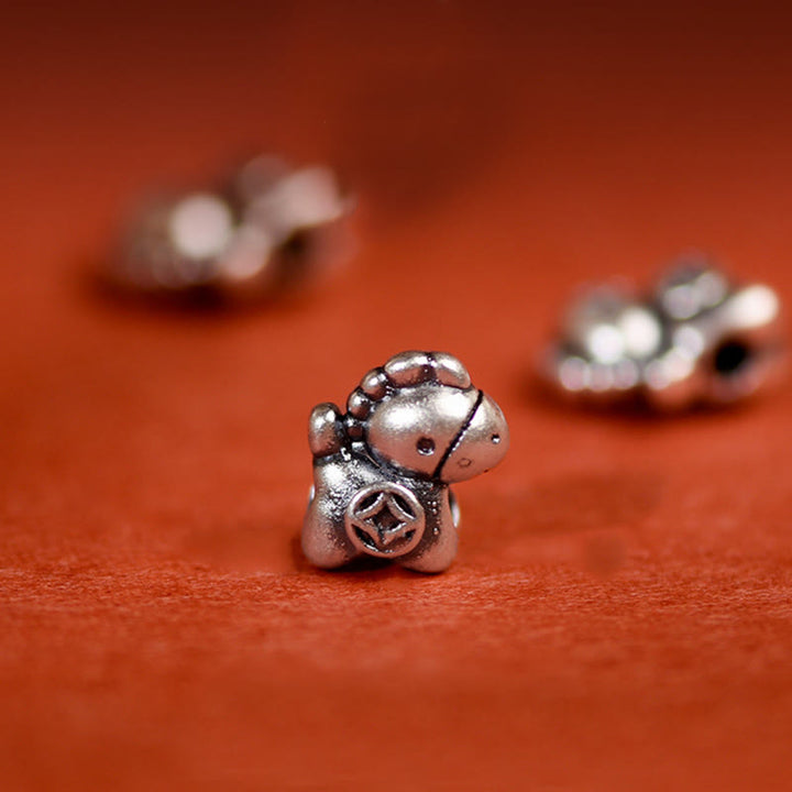 Buddha Stones, 999 Sterling Silber, Jahr des Pferdes, 925 Sterling Silber, Friedens- und Freude-Anhänger, geflochtenes Glücksarmband/Fußkettchen - image 21