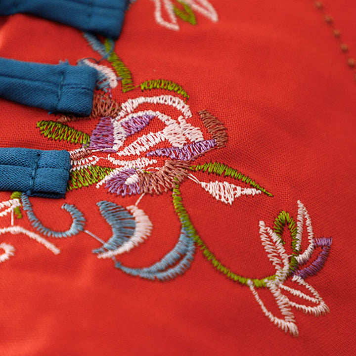 Winterliche Damen-Thermojacke mit Buddha Stones, Winterblumenstickerei, Froschknopfverschluss und langen Ärmeln - image 21