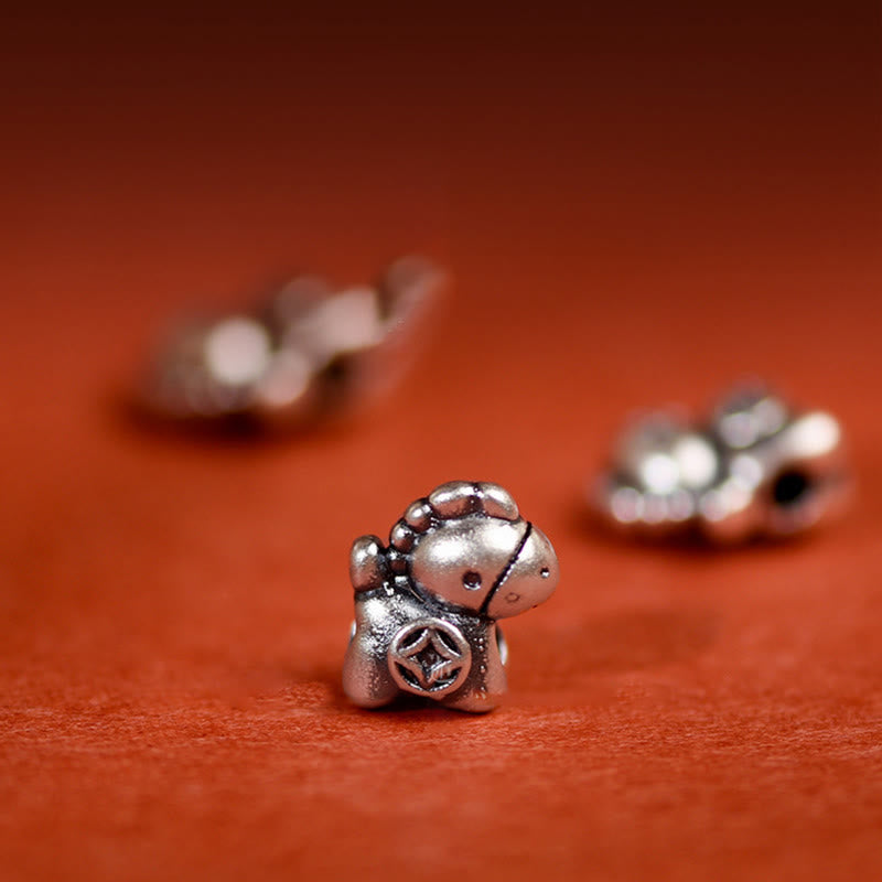 Buddha Stones, 999 Sterling Silber, Jahr des Pferdes, 925 Sterling Silber, Glockenschnur, Glücksarmband für Kinder und Erwachsene - image 18