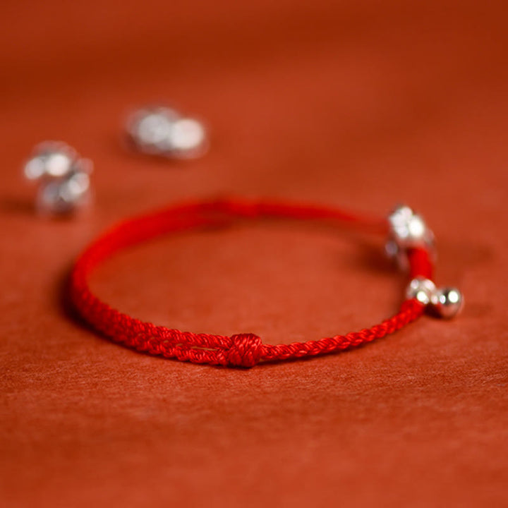 Buddha Stones, 999 Sterling Silber, Jahr des Pferdes, 925 Sterling Silber, Glockenschnur, Glücksarmband für Kinder und Erwachsene - image 4