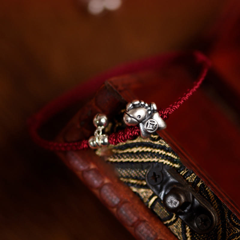 Buddha Stones, 999 Sterling Silber, Jahr des Pferdes, 925 Sterling Silber, Glockenschnur, Glücksarmband für Kinder und Erwachsene - image 10