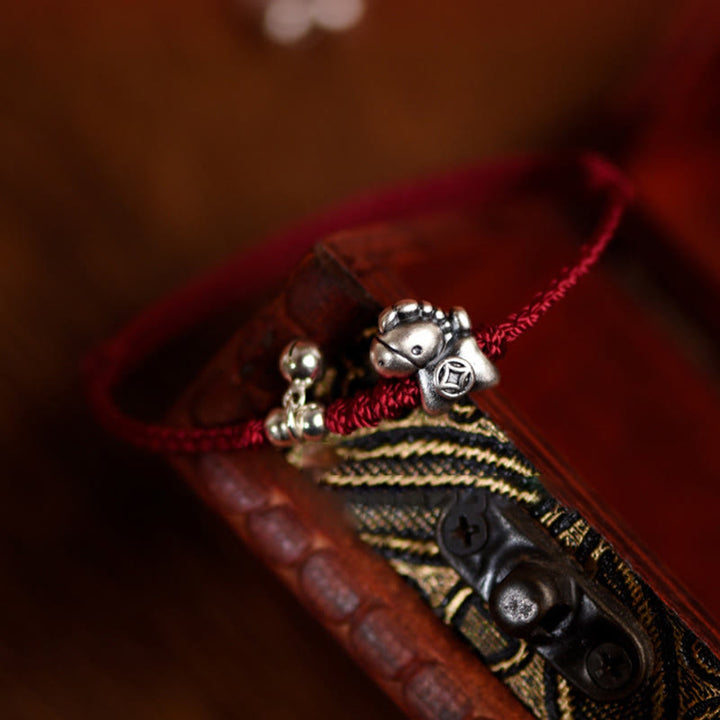 Buddha Stones, 999 Sterling Silber, Jahr des Pferdes, 925 Sterling Silber, Glockenschnur, Glücksarmband für Kinder und Erwachsene - image 10