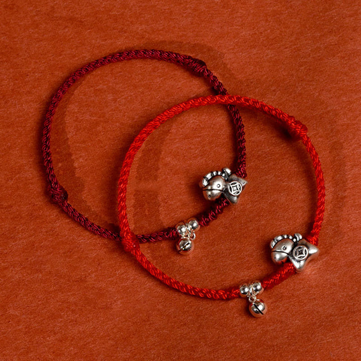 Buddha Stones, 999 Sterling Silber, Jahr des Pferdes, 925 Sterling Silber, Glockenschnur, Glücksarmband für Kinder und Erwachsene - image 21