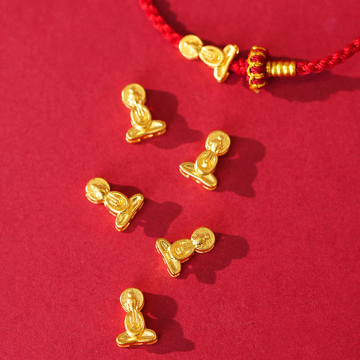 Buddha Stones, formloser Buddha, Lotusknoten, rote Schnur, Schutz, geflochtenes Armband - image 8