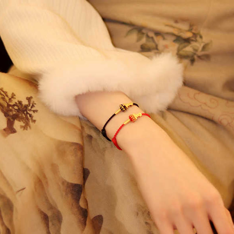 Buddha Stones, formloser Buddha, Lotusknoten, rote Schnur, Schutz, geflochtenes Armband - image 20