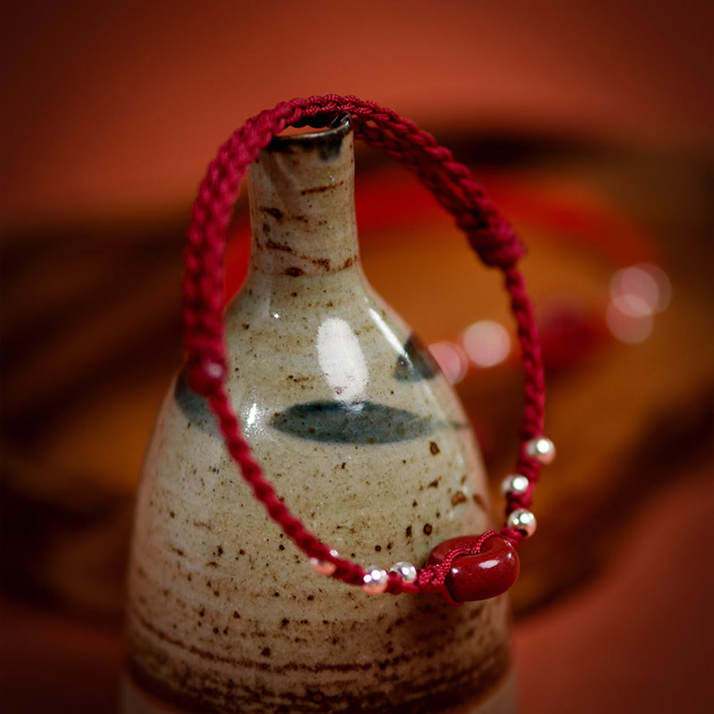 Buddha Stones Friedensarmband mit Zinnober-Schnalle, handgefertigt, verstellbar, mit Segenssymbol - image 17
