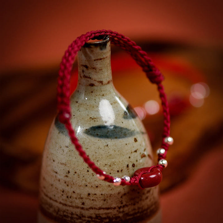 Buddha Stones Friedensarmband mit Zinnober-Schnalle, handgefertigt, verstellbar, mit Segenssymbol - image 17