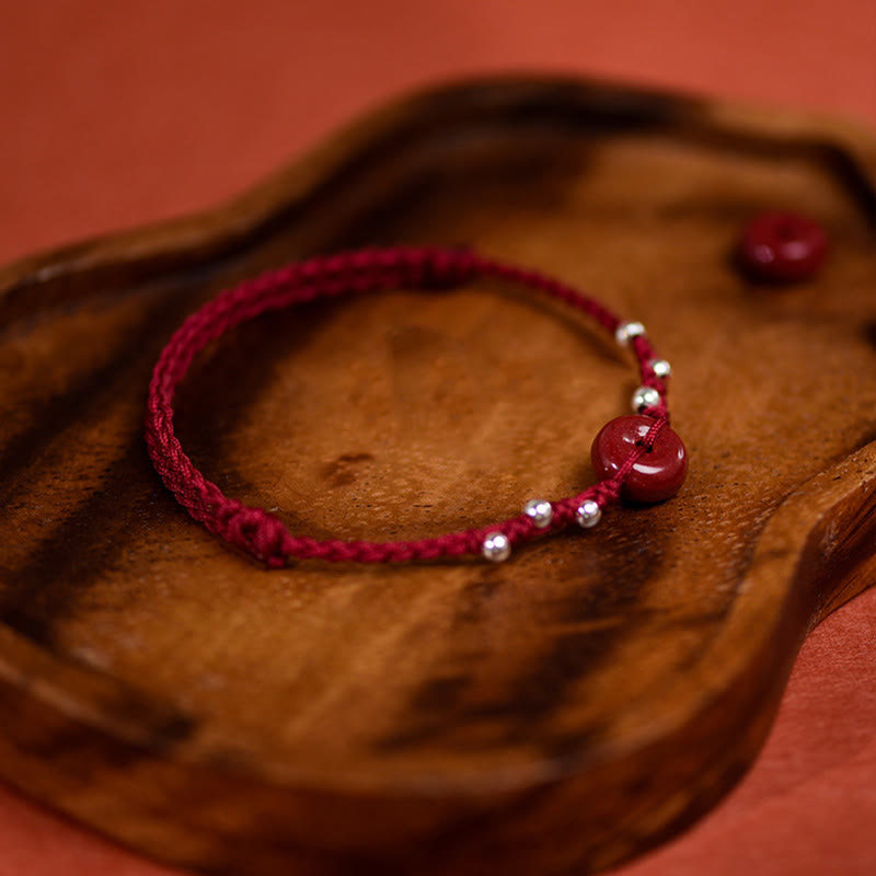 Buddha Stones Friedensarmband mit Zinnober-Schnalle, handgefertigt, verstellbar, mit Segenssymbol - image 16