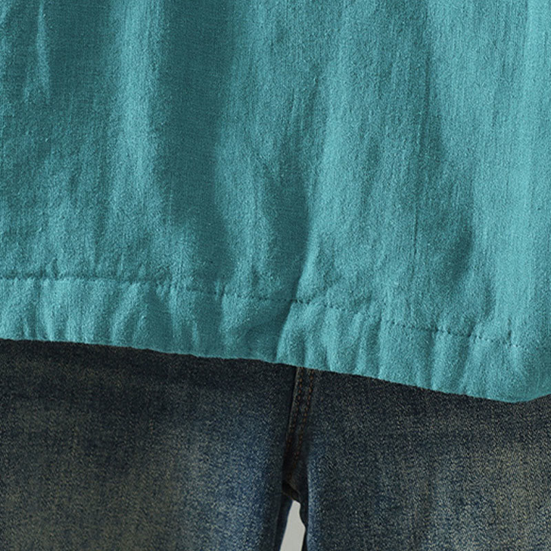 Buddha Stones Vintage Winterjacke mit Froschknopfverschluss, langen Ärmeln, Damen-Thermojacke aus Baumwolle - image 11