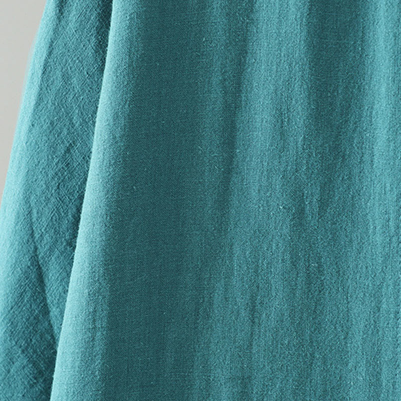 Buddha Stones Vintage Winterjacke mit Froschknopfverschluss, langen Ärmeln, Damen-Thermojacke aus Baumwolle - image 12