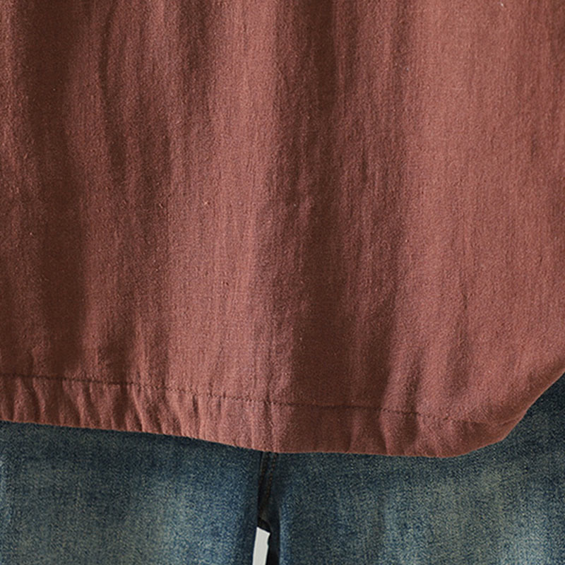 Buddha Stones Vintage Winterjacke mit Froschknopfverschluss, langen Ärmeln, Damen-Thermojacke aus Baumwolle - image 27