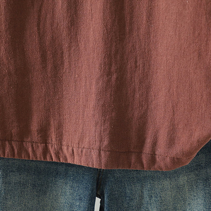 Buddha Stones Vintage Winterjacke mit Froschknopfverschluss, langen Ärmeln, Damen-Thermojacke aus Baumwolle - image 27