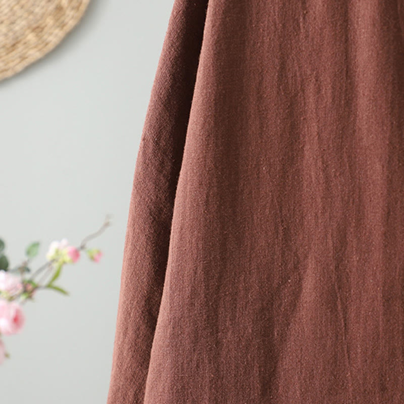 Buddha Stones Vintage Winterjacke mit Froschknopfverschluss, langen Ärmeln, Damen-Thermojacke aus Baumwolle - image 28