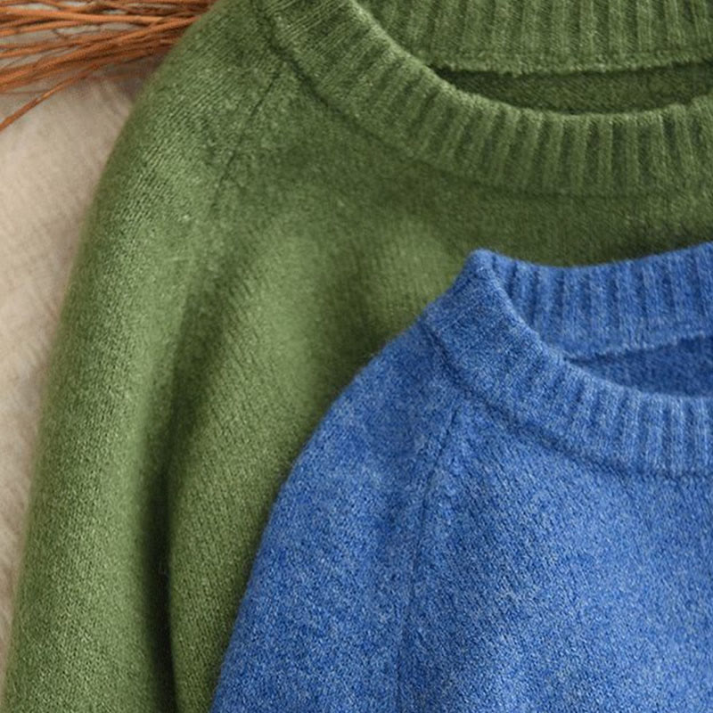 Buddha Stones Winterpullover mit Rundhalsausschnitt, warm und langärmelig, Damen-Baumwollstrickpullover - image 8