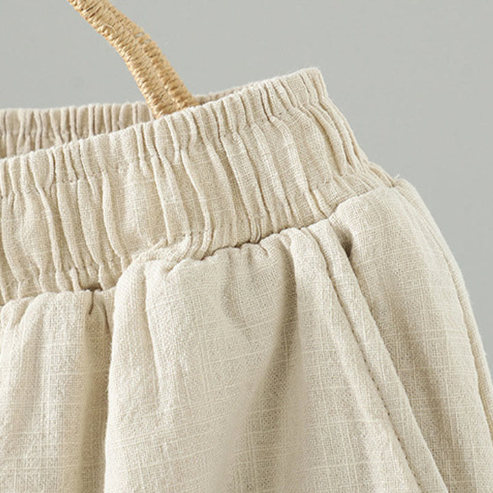 Buddha Stones Winter Elastischer Bund Froschknopf-Design Baumwoll-Thermohose für Damen mit geradem Bein und Taschen - image 10