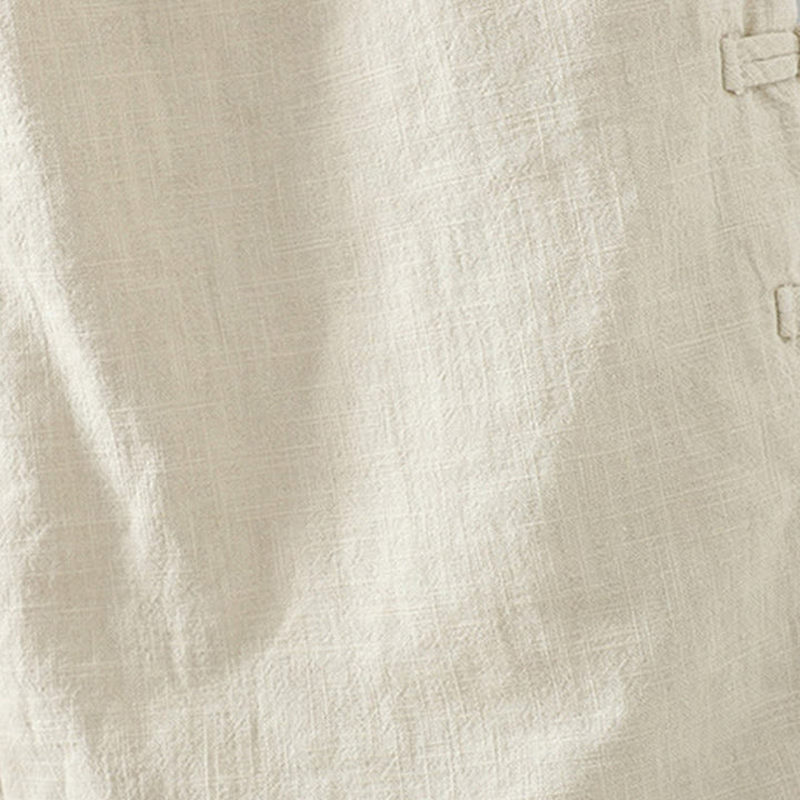 Buddha Stones Winter Elastischer Bund Froschknopf-Design Baumwoll-Thermohose für Damen mit geradem Bein und Taschen - image 15