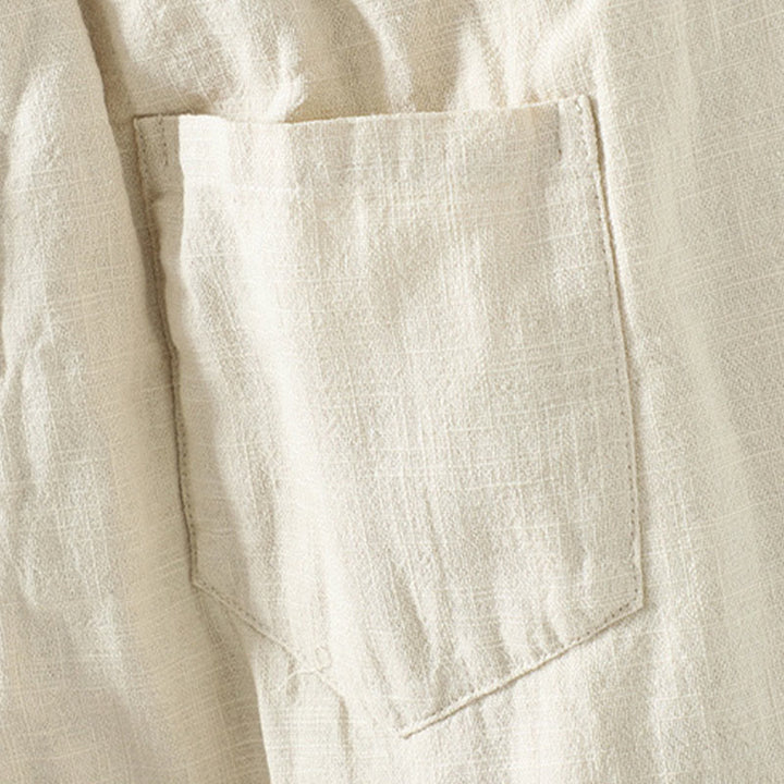 Buddha Stones Winter Elastischer Bund Froschknopf-Design Baumwoll-Thermohose für Damen mit geradem Bein und Taschen - image 13