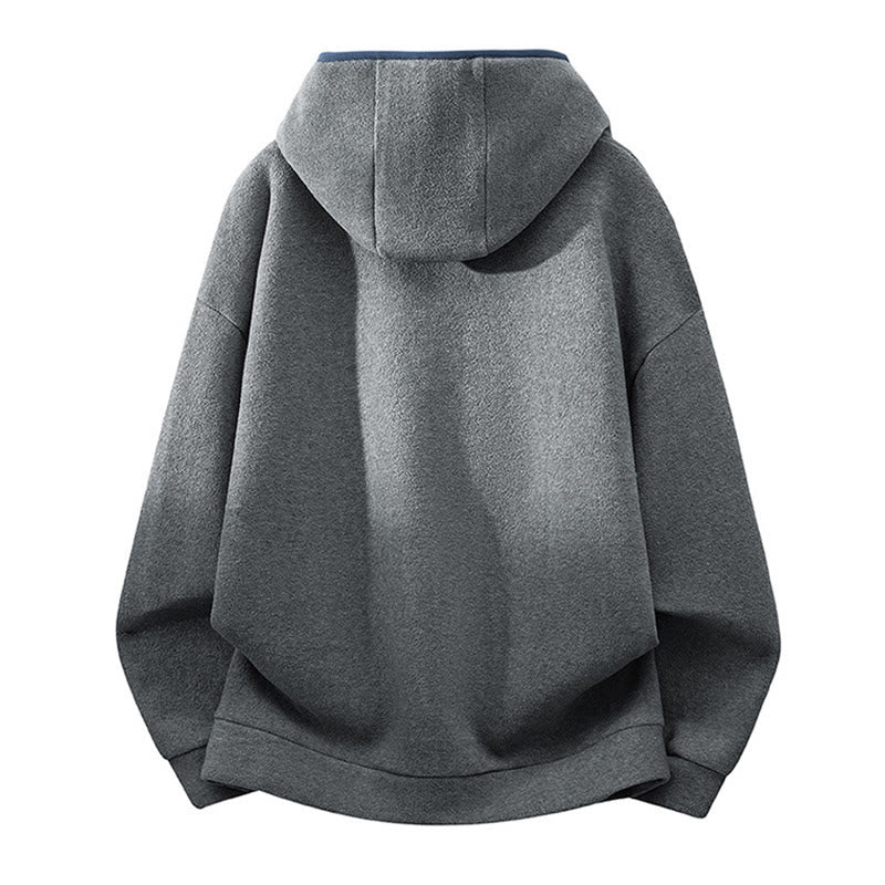 Buddha Stones Herbst-Winter-Hoodie mit Reißverschluss, Fleecefutter, langen Ärmeln und Baumwolle, Herren - image 1